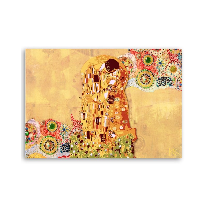 Leinwandbild modern - Klimt Erfüllung einer Frau Abstrakt | Feeby