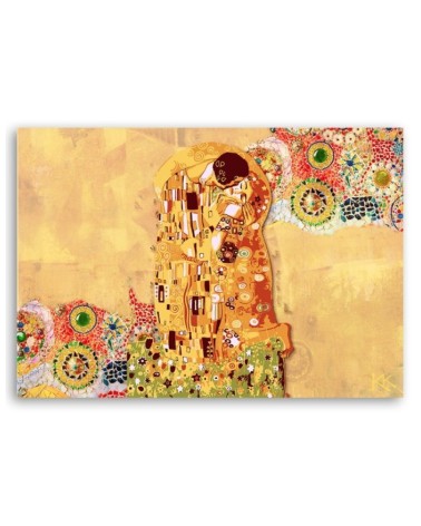 Leinwandbild modern - Klimt Erfüllung einer Frau Abstrakt | Feeby