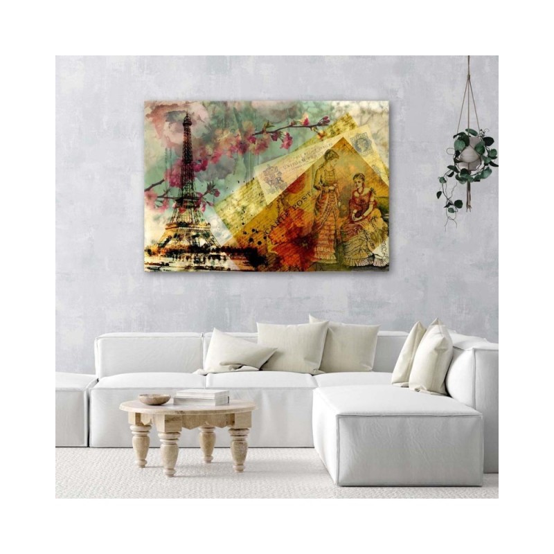 Leinwandbild modern - Postkarte aus Paris | Feeby