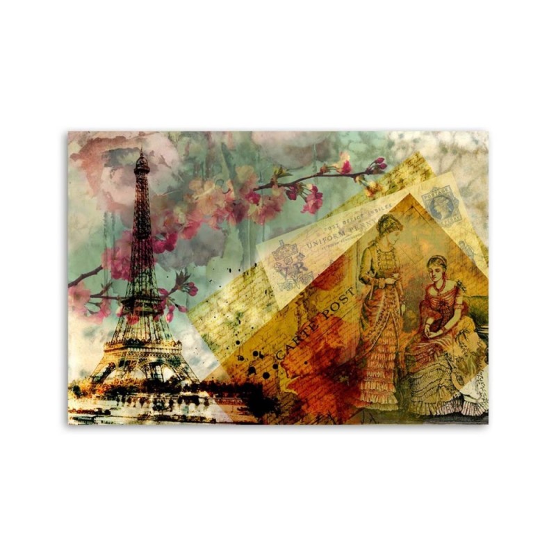 Leinwandbild modern - Postkarte aus Paris | Feeby