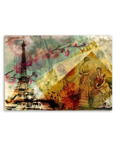 Leinwandbild modern - Postkarte aus Paris | Feeby