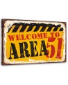 Canvas prints for living room - Retro signboard area 51 | FEEBY