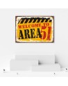 Obraz do salonu - Retro szyld area 51 | FEEBY