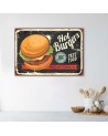 Obrazy do kuchni - Szyld retro burger | FEEBY