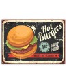 Obrazy do kuchni - Szyld retro burger | FEEBY