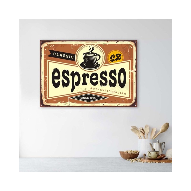Leinwandbild modern - Espresso-Schild | Feeby