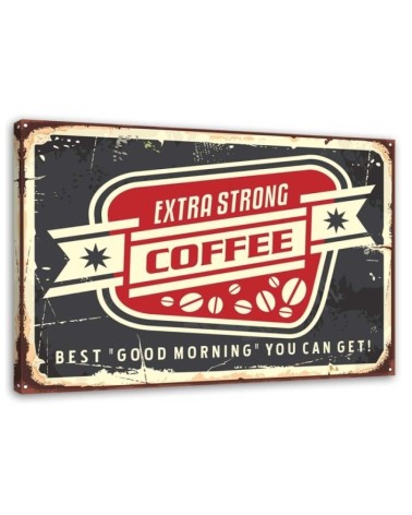 Vintage style Canvas prints - Strong coffee signboard | FEEBY