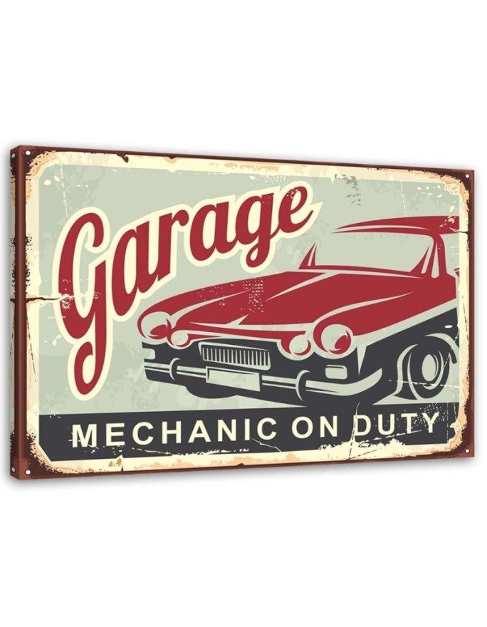 Obrazy w stylu vintage - Szyld mechanik | FEEBY