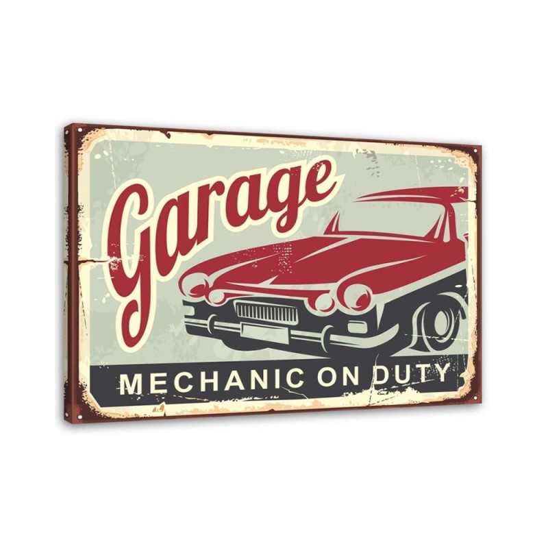 Wandbild für Wohnzimmer - Schild des Mechanikers | Feeby