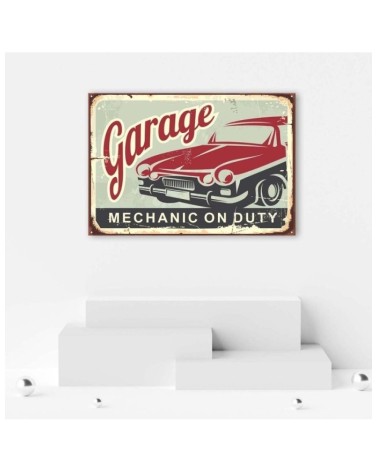 Wandbild für Wohnzimmer - Schild des Mechanikers | Feeby