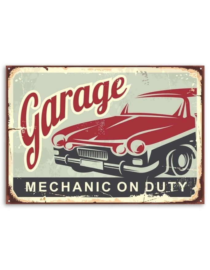 Obrazy w stylu vintage - Szyld mechanik | FEEBY