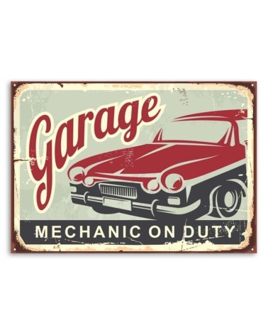 Wandbild für Wohnzimmer - Schild des Mechanikers | Feeby