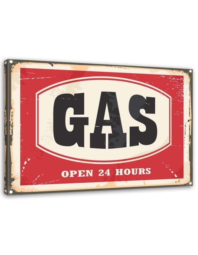 Obraz do salonu - Szyld Retro Gas | FEEBY