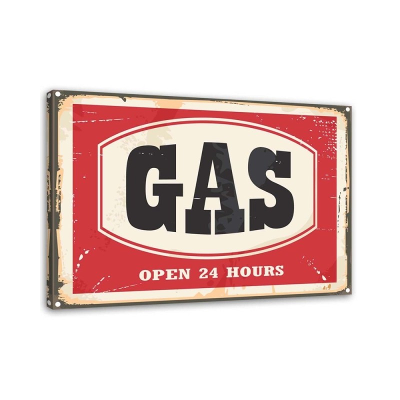 Modernes Wandbild - Retro-Gas-Schild | Feeby