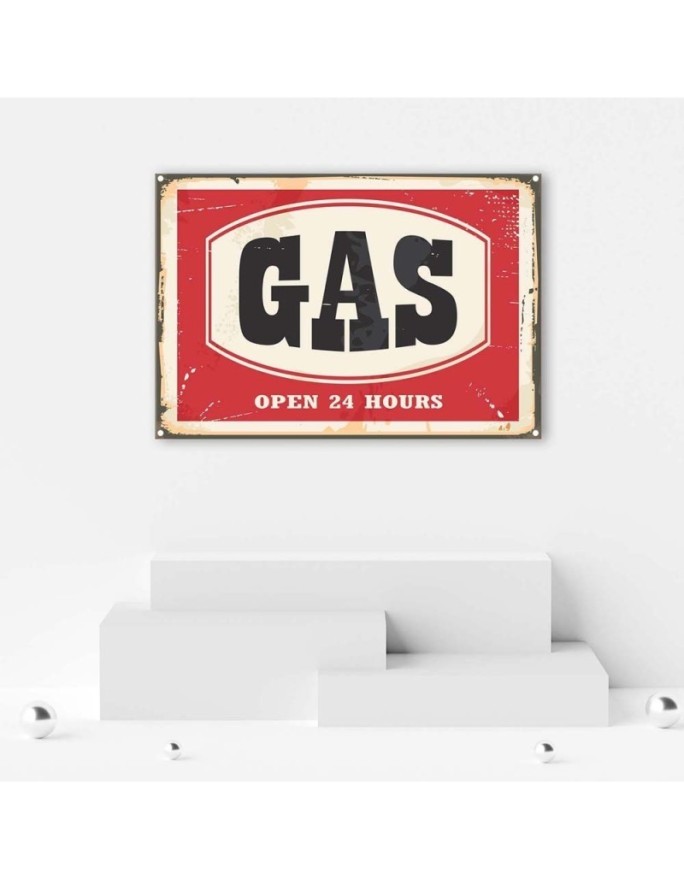 Obraz do salonu - Szyld Retro Gas | FEEBY