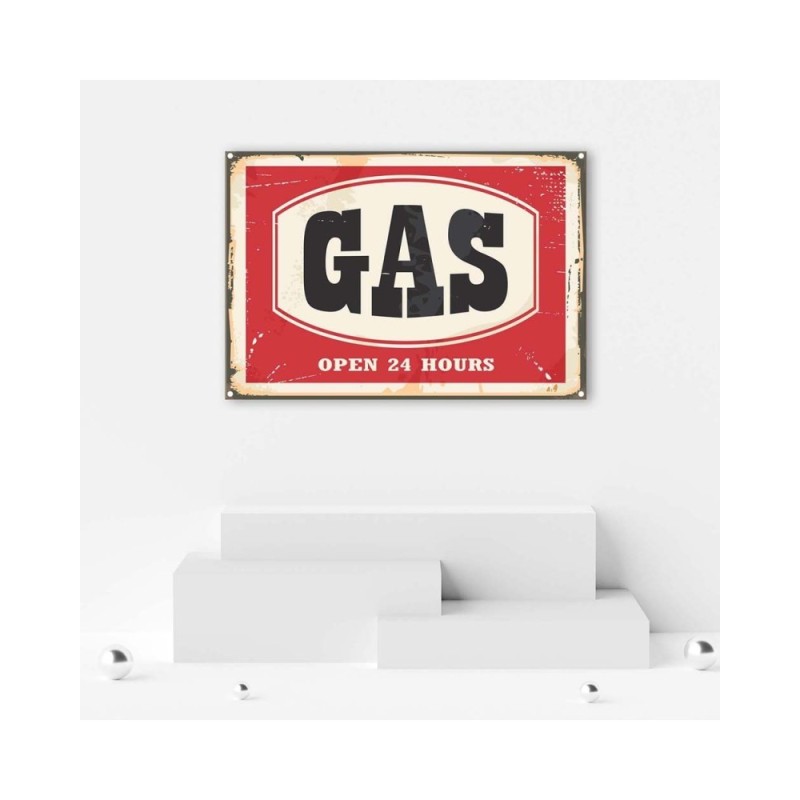 Modernes Wandbild - Retro-Gas-Schild | Feeby
