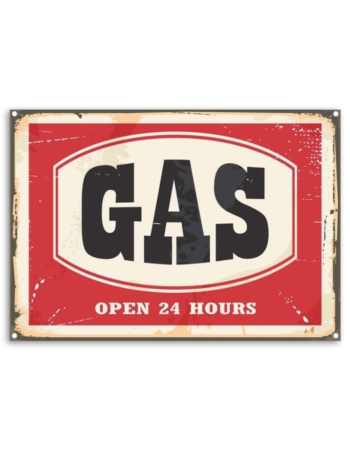 Obraz do salonu - Szyld Retro Gas | FEEBY