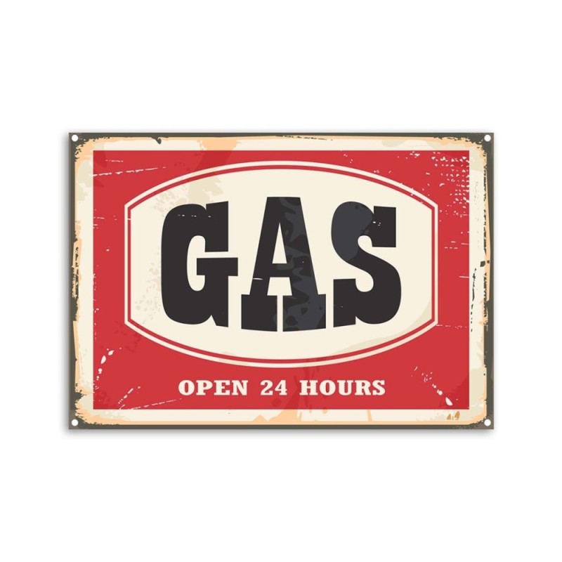 Modernes Wandbild - Retro-Gas-Schild | Feeby