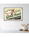 Obrazy w stylu vintage - Szyld Good Food | FEEBY