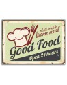 Obrazy w stylu vintage - Szyld Good Food | FEEBY
