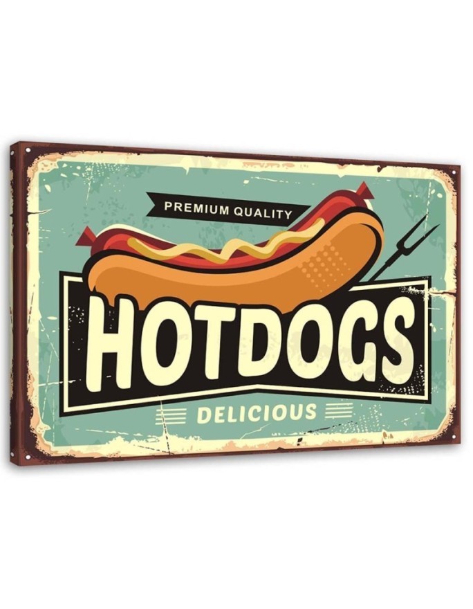 Leinwandbild - Retro Hot Dog | Feeby