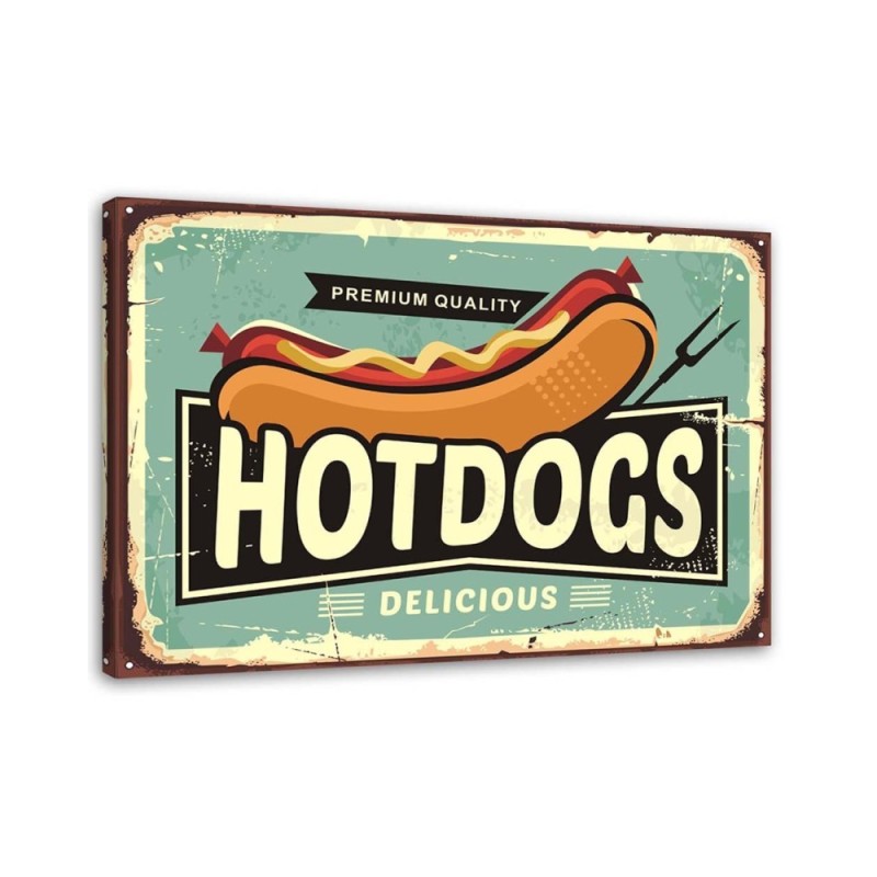 Leinwandbild - Retro Hot Dog | Feeby