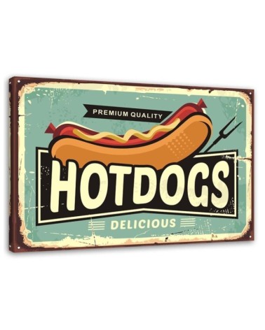 Leinwandbild - Retro Hot Dog | Feeby