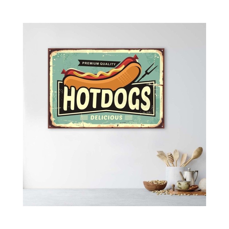 Leinwandbild - Retro Hot Dog | Feeby