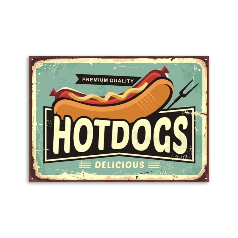 Leinwandbild - Retro Hot Dog | Feeby