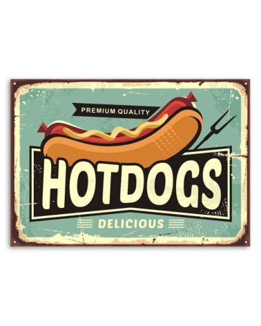Leinwandbild - Retro Hot Dog | Feeby