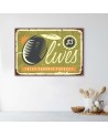 Obrazy w stylu vintage - Oliwki szyld retro | FEEBY