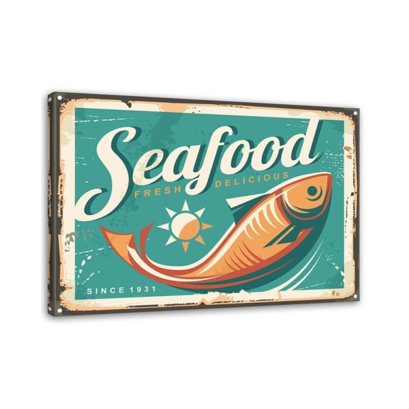 Bild auf Leinwand - Retro Meeresfrüchte | Feeby