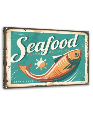 Bild auf Leinwand - Retro Meeresfrüchte | Feeby