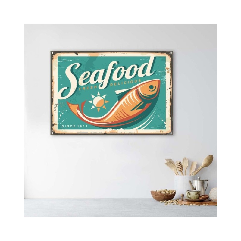 Bild auf Leinwand - Retro Meeresfrüchte | Feeby