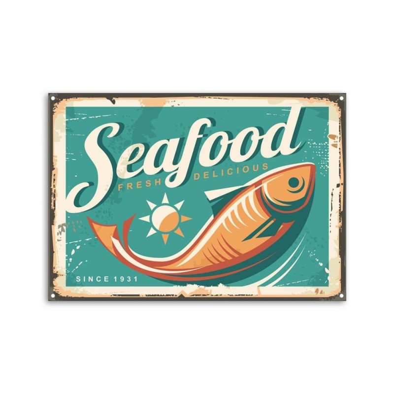 Bild auf Leinwand - Retro Meeresfrüchte | Feeby