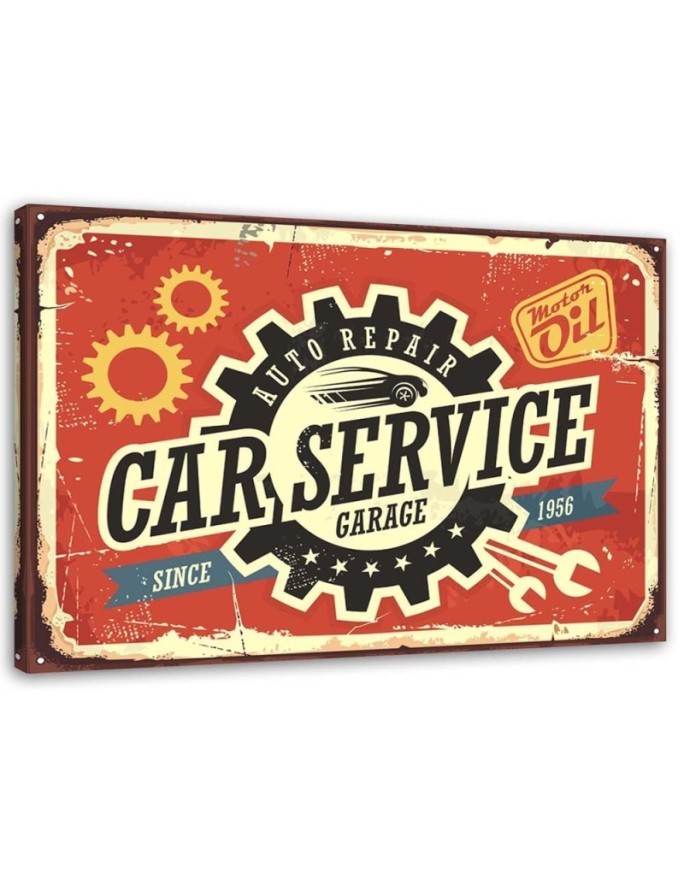 Leinwandbild modern - Retro-Automechaniker | Feeby