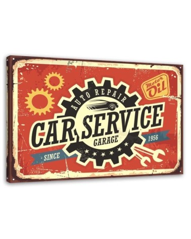 Vintage style Canvas prints - Retro car mechanic | FEEBY