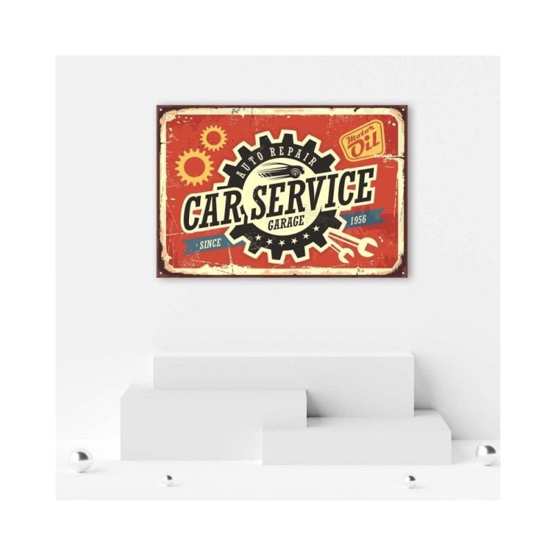 Leinwandbild modern - Retro-Automechaniker | Feeby