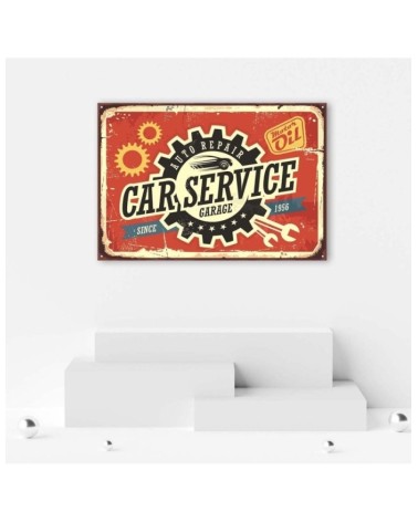 Leinwandbild modern - Retro-Automechaniker | Feeby