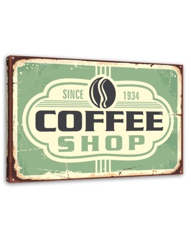 Coffee shop retro - Decorative Canvas painting | FEEBY