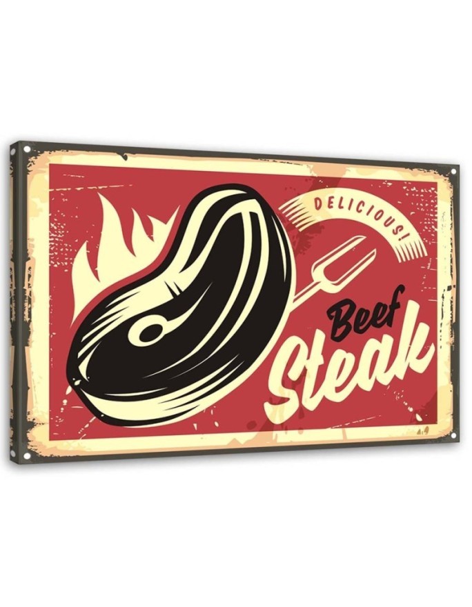 Bild auf Leinwand - Retro-Steak | Feeby