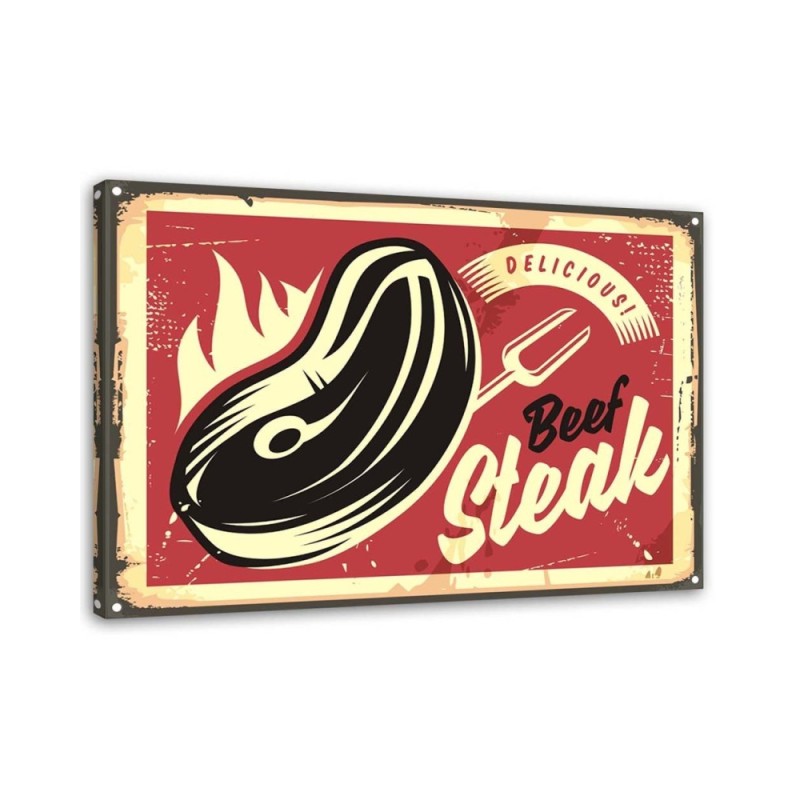 Bild auf Leinwand - Retro-Steak | Feeby