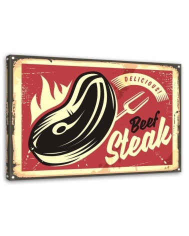 Retro steak - Canvas prints for the kitchen | FEEBY