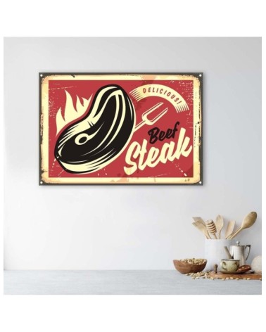Bild auf Leinwand - Retro-Steak | Feeby
