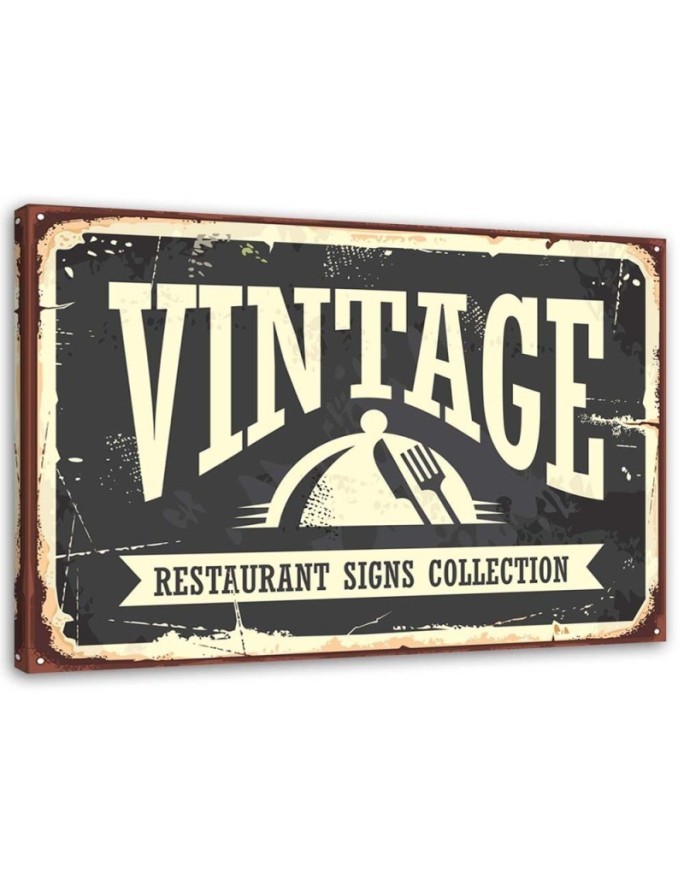 Modernes Wandbild - Vintage-Restaurant-Schild | Feeby