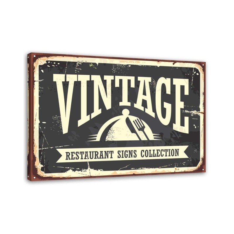 Modernes Wandbild - Vintage-Restaurant-Schild | Feeby
