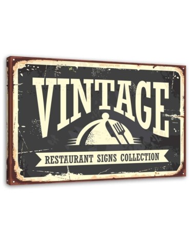 Modernes Wandbild - Vintage-Restaurant-Schild | Feeby