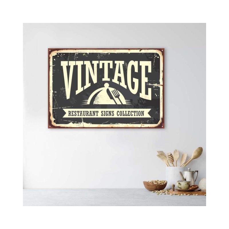 Modernes Wandbild - Vintage-Restaurant-Schild | Feeby