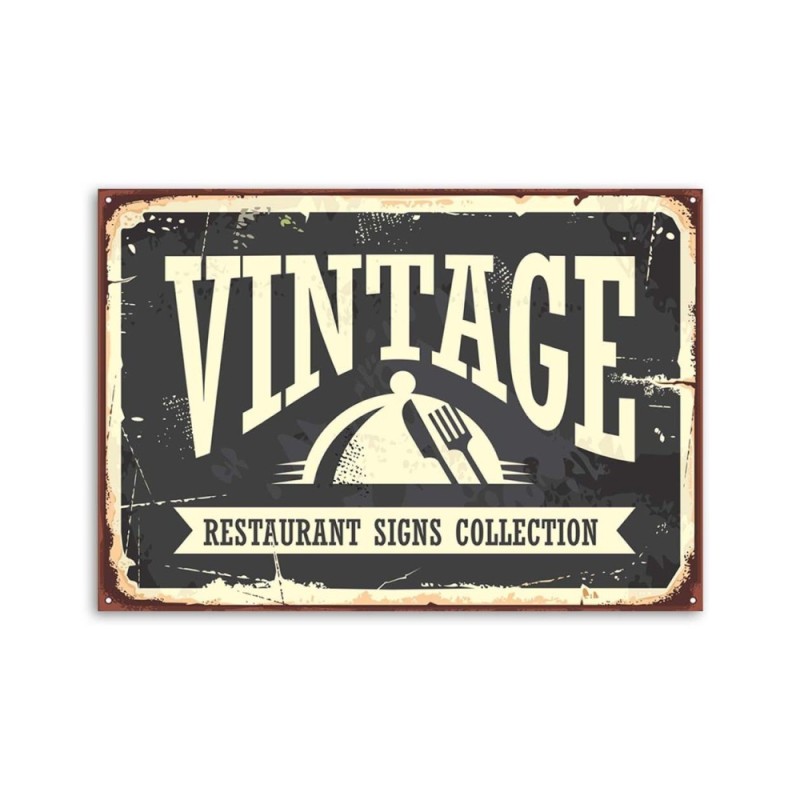 Modernes Wandbild - Vintage-Restaurant-Schild | Feeby