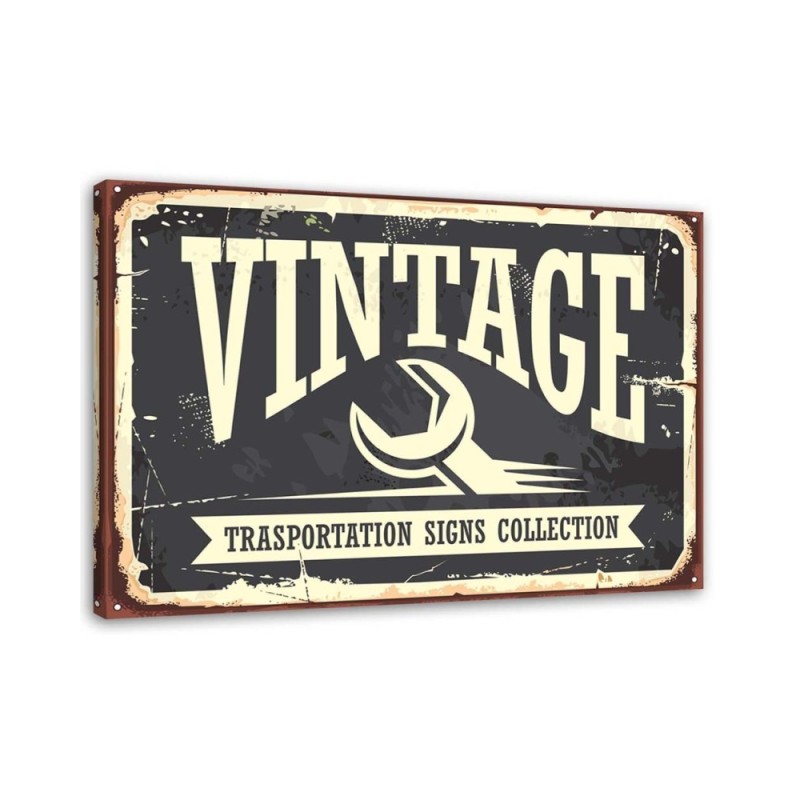 Dekoratives Leinwandbild - Vintage-Schild | Feeby